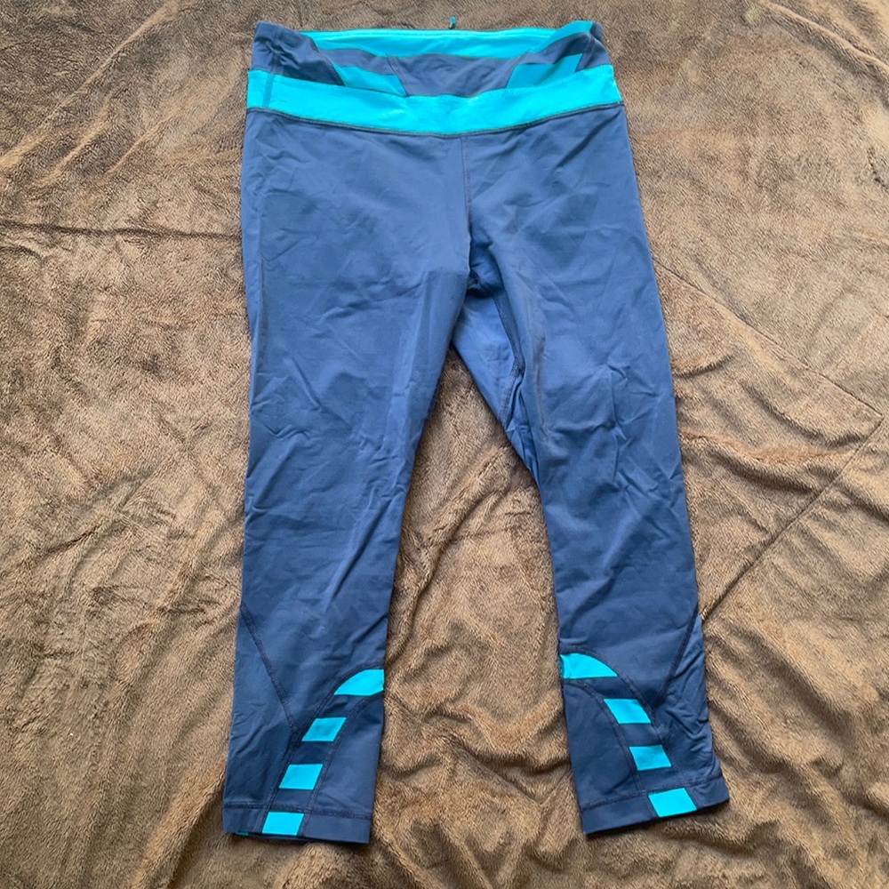 Navy and light blue leggings